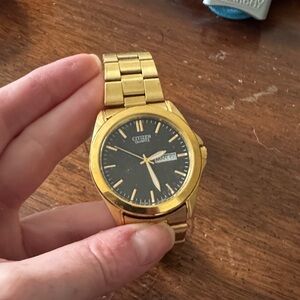 Citizen Gold Watch with Black Face